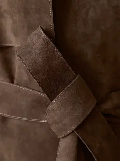 Mackage Women's Gael Suede Trench Coat - Umber - Size XL | Thumbnail 5 Mackage Women's Gael Suede Trench Coat - Umber - Size XL | Thumbnail 5