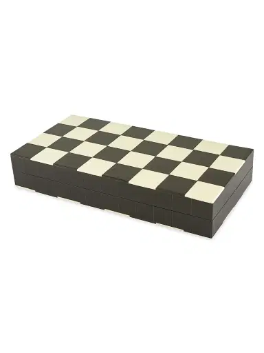 Tizo Resin Bone Traveling Chess Set - Natural White Black | Thumbnail 2 Tizo Resin Bone Traveling Chess Set - Natural White Black | Thumbnail 2