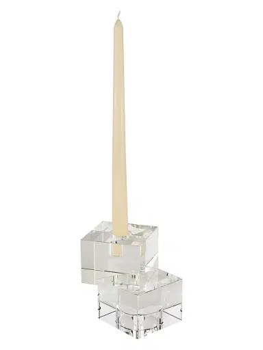 Tizo Clear Crystal Cubes Small Candleholder - Clear | Thumbnail 2 Tizo Clear Crystal Cubes Small Candleholder - Clear | Thumbnail 2