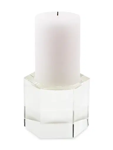 Tizo Clear Crystal Hexagon-Cut Candleholder - Clear Medium | Thumbnail 2 Tizo Clear Crystal Hexagon-Cut Candleholder - Clear Medium | Thumbnail 2