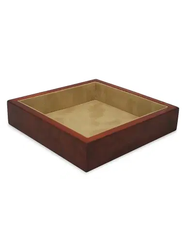 Tizo Burlwood Square Valet Tray - Tan | Thumbnail 2 Tizo Burlwood Square Valet Tray - Tan | Thumbnail 2