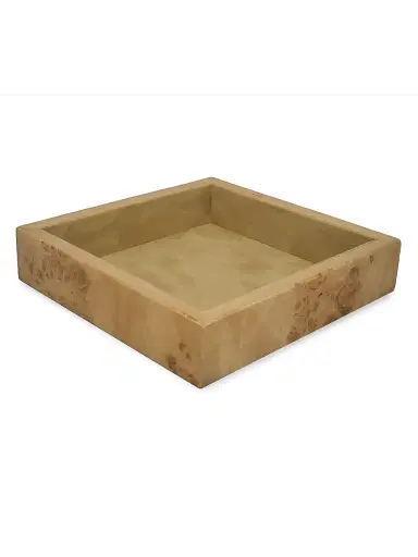Tizo Burlwood Square Valet Tray - Tan | Thumbnail 3 Tizo Burlwood Square Valet Tray - Tan | Thumbnail 3