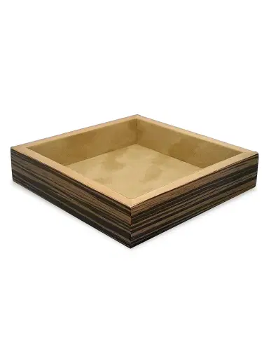 Tizo Burlwood Square Valet Tray - Tan | Thumbnail 1 Tizo Burlwood Square Valet Tray - Tan | Thumbnail 1