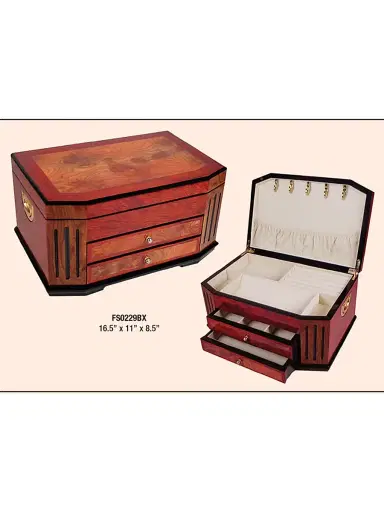 Tizo Inlaid Wood Jewelry Chest - Brown | Thumbnail 3 Tizo Inlaid Wood Jewelry Chest - Brown | Thumbnail 3
