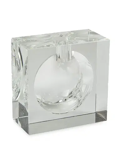 Tizo Crystal Square Bubble Vase - Clear Large | Thumbnail 1 Tizo Crystal Square Bubble Vase - Clear Large | Thumbnail 1