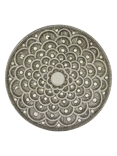 Tizo Crystal Enameled Coaster - Silver White | Thumbnail 1 Tizo Crystal Enameled Coaster - Silver White | Thumbnail 1