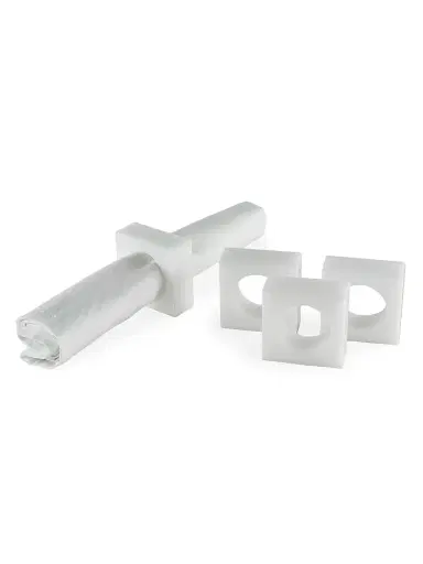 Tizo Lucite 4-Piece Square Napkin Ring Set - White | Thumbnail 1 Tizo Lucite 4-Piece Square Napkin Ring Set - White | Thumbnail 1
