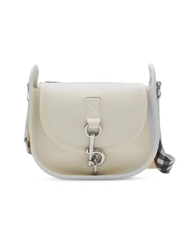 Burberry Women's Mini Check-Strap Leather Messenger Bag | Thumbnail 1 Burberry Women's Mini Check-Strap Leather Messenger Bag | Thumbnail 1