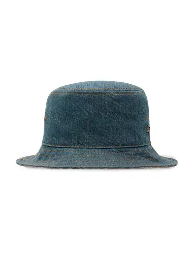 Burberry Women's Reversible Denim Bucket Hat - Indigo | Thumbnail 1 Burberry Women's Reversible Denim Bucket Hat - Indigo | Thumbnail 1