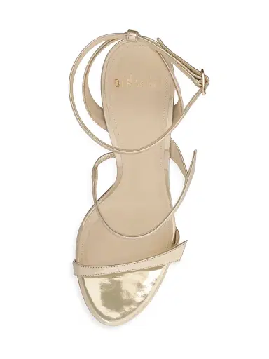 Alexandre Birman Women's Tita 0MM Metallic Leather Sandals - Yellow | Thumbnail 6 Alexandre Birman Women's Tita 0MM Metallic Leather Sandals - Yellow | Thumbnail 6