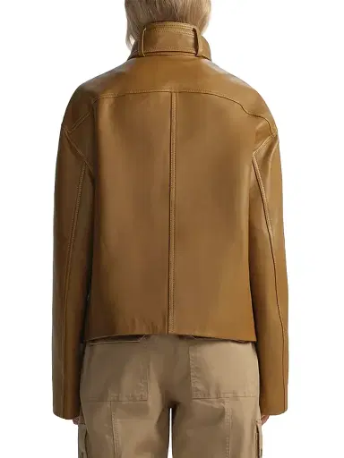 A.L.C. Women's Hudson Leather Jacket - Oiled Oak | Thumbnail 5 A.L.C. Women's Hudson Leather Jacket - Oiled Oak | Thumbnail 5