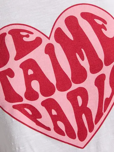 Cinq à Sept Women's Je Taime Paris Shrunken Ringer T-Shirt | Thumbnail 7 Cinq à Sept Women's Je Taime Paris Shrunken Ringer T-Shirt | Thumbnail 7