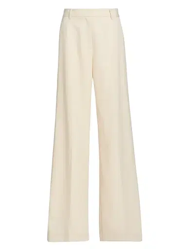 Nili Lotan Women's Rivers Wool Wide-Leg Pants - Stone | Thumbnail 1 Nili Lotan Women's Rivers Wool Wide-Leg Pants - Stone | Thumbnail 1
