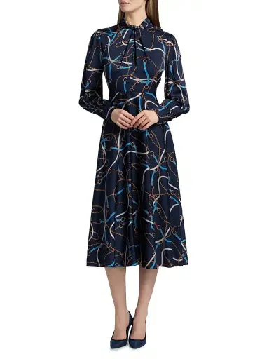 Elie Tahari Women's The Raquel Printed Midi-Dress | Thumbnail 2 Elie Tahari Women's The Raquel Printed Midi-Dress | Thumbnail 2