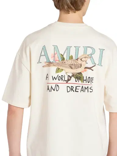 Amiri Men's Hope & Dreams Logo Oversized T-Shirt - Alabaster | Thumbnail 6 Amiri Men's Hope & Dreams Logo Oversized T-Shirt - Alabaster | Thumbnail 6
