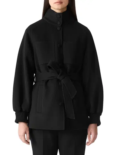 Mackage Women's Shania Tie-Waist Wool Jacket - Black - Size XL | Thumbnail 3 Mackage Women's Shania Tie-Waist Wool Jacket - Black - Size XL | Thumbnail 3