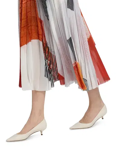 Jason Wu Collection Women's Cat Paws Chiffon Pleated Skirt - Red Multi | Thumbnail 6 Jason Wu Collection Women's Cat Paws Chiffon Pleated Skirt - Red Multi | Thumbnail 6