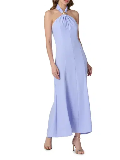 Shoshanna Women's Keller Panelled Halter Midi-Dress - Lilac | Thumbnail 2 Shoshanna Women's Keller Panelled Halter Midi-Dress - Lilac | Thumbnail 2