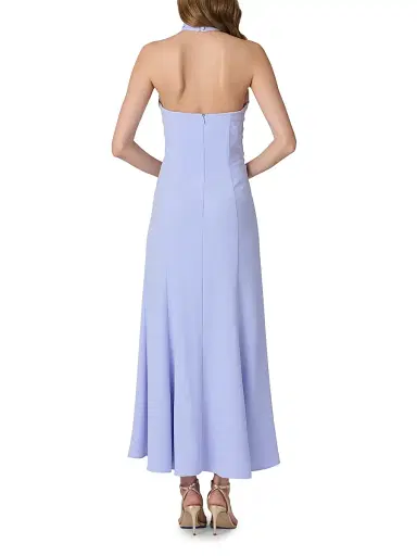 Shoshanna Women's Keller Panelled Halter Midi-Dress - Lilac | Thumbnail 3 Shoshanna Women's Keller Panelled Halter Midi-Dress - Lilac | Thumbnail 3