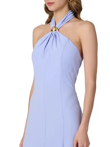 Shoshanna Women's Keller Panelled Halter Midi-Dress - Lilac | Thumbnail 4 Shoshanna Women's Keller Panelled Halter Midi-Dress - Lilac | Thumbnail 4
