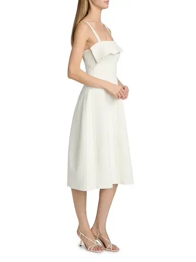 Proenza Schouler Women's Blanca Compact Ruffle Dress - Off White - Size Large | Thumbnail 4 Proenza Schouler Women's Blanca Compact Ruffle Dress - Off White - Size Large | Thumbnail 4