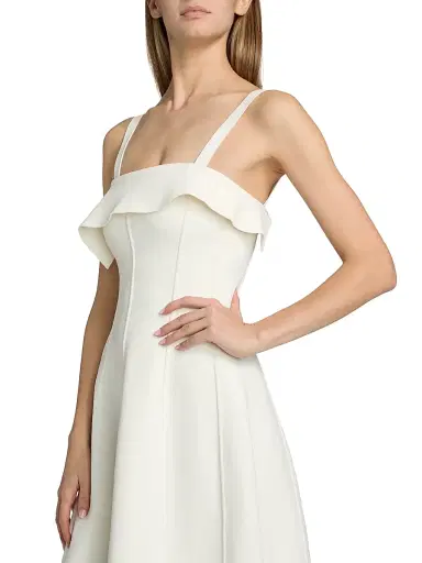 Proenza Schouler Women's Blanca Compact Ruffle Dress - Off White - Size Large | Thumbnail 6 Proenza Schouler Women's Blanca Compact Ruffle Dress - Off White - Size Large | Thumbnail 6
