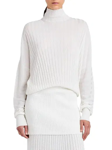 Proenza Schouler Women's Luiza Sunburst Ribbed Sweater | Thumbnail 1 Proenza Schouler Women's Luiza Sunburst Ribbed Sweater | Thumbnail 1