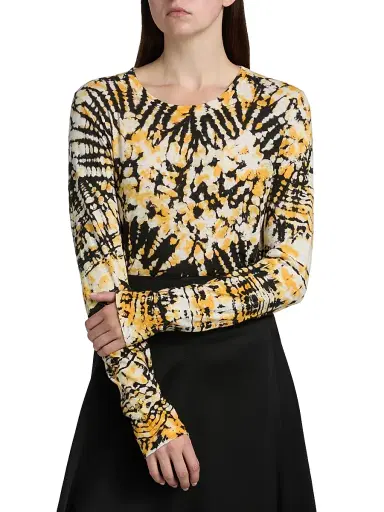 Proenza Schouler Women's Mia Tie-Dye Jersey Top - Sun Multi - Size XL | Thumbnail 3 Proenza Schouler Women's Mia Tie-Dye Jersey Top - Sun Multi - Size XL | Thumbnail 3