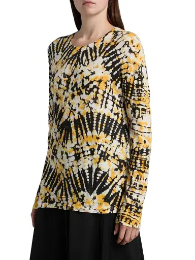 Proenza Schouler Women's Mia Tie-Dye Jersey Top - Sun Multi - Size XL | Thumbnail 4 Proenza Schouler Women's Mia Tie-Dye Jersey Top - Sun Multi - Size XL | Thumbnail 4