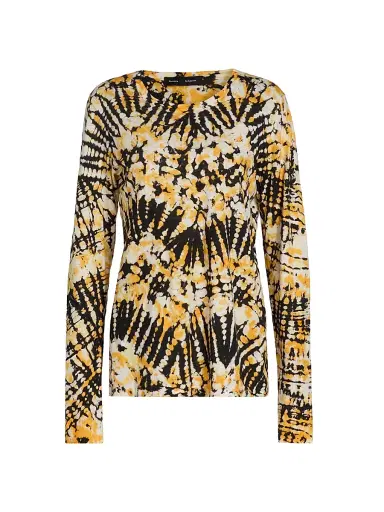 Proenza Schouler Women's Mia Tie-Dye Jersey Top - Sun Multi - Size XL | Thumbnail 1 Proenza Schouler Women's Mia Tie-Dye Jersey Top - Sun Multi - Size XL | Thumbnail 1