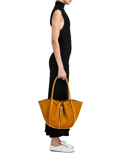 Proenza Schouler Women's Large Ruched Suede Tote Bag | Thumbnail 2 Proenza Schouler Women's Large Ruched Suede Tote Bag | Thumbnail 2