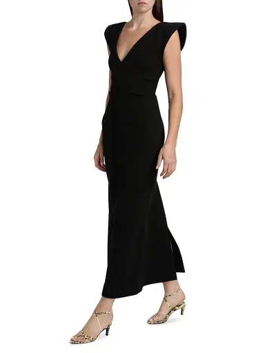Proenza Schouler Women's Mariam Flutter-Sleeve Maxi Dress - Black - Size 6 | Thumbnail 4 Proenza Schouler Women's Mariam Flutter-Sleeve Maxi Dress - Black - Size 6 | Thumbnail 4