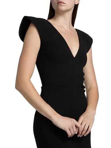 Proenza Schouler Women's Mariam Flutter-Sleeve Maxi Dress - Black - Size 6 | Thumbnail 6 Proenza Schouler Women's Mariam Flutter-Sleeve Maxi Dress - Black - Size 6 | Thumbnail 6