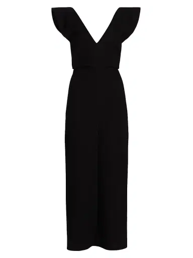 Proenza Schouler Women's Mariam Flutter-Sleeve Maxi Dress - Black - Size 6 | Thumbnail 1 Proenza Schouler Women's Mariam Flutter-Sleeve Maxi Dress - Black - Size 6 | Thumbnail 1