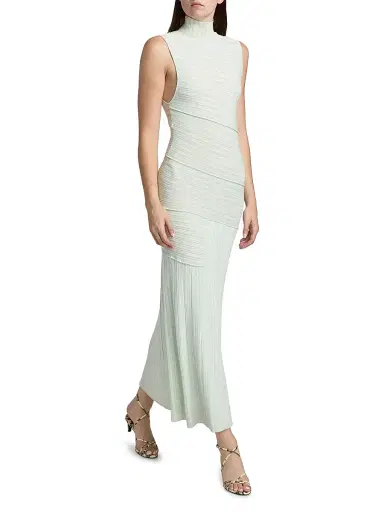 Proenza Schouler Women's Federica Micro Pleat Midi-Dress | Thumbnail 2 Proenza Schouler Women's Federica Micro Pleat Midi-Dress | Thumbnail 2