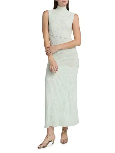 Proenza Schouler Women's Federica Micro Pleat Midi-Dress | Thumbnail 3 Proenza Schouler Women's Federica Micro Pleat Midi-Dress | Thumbnail 3