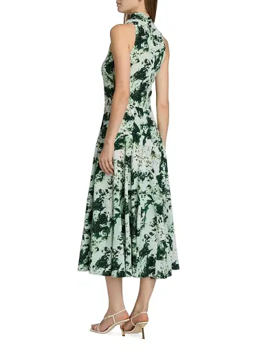 Proenza Schouler Women's Adelide Printed Drape Midi-Dress | Thumbnail 5 Proenza Schouler Women's Adelide Printed Drape Midi-Dress | Thumbnail 5