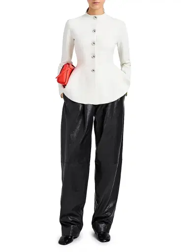 Proenza Schouler Women's Dasha Peplum Jacket - Off White - Size Large | Thumbnail 2 Proenza Schouler Women's Dasha Peplum Jacket - Off White - Size Large | Thumbnail 2