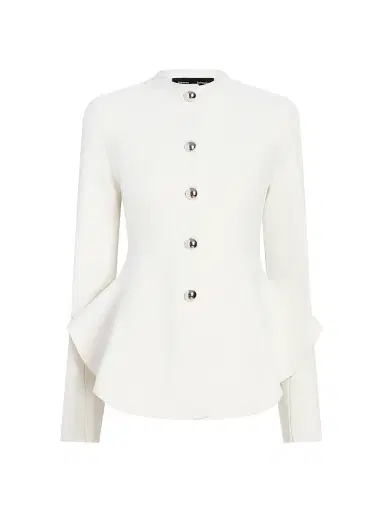 Proenza Schouler Women's Dasha Peplum Jacket - Off White - Size Large | Thumbnail 1 Proenza Schouler Women's Dasha Peplum Jacket - Off White - Size Large | Thumbnail 1