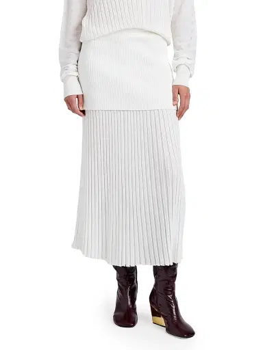 Proenza Schouler Women's Luiza Sunburst Rib Midi-Skirt | Thumbnail 2 Proenza Schouler Women's Luiza Sunburst Rib Midi-Skirt | Thumbnail 2