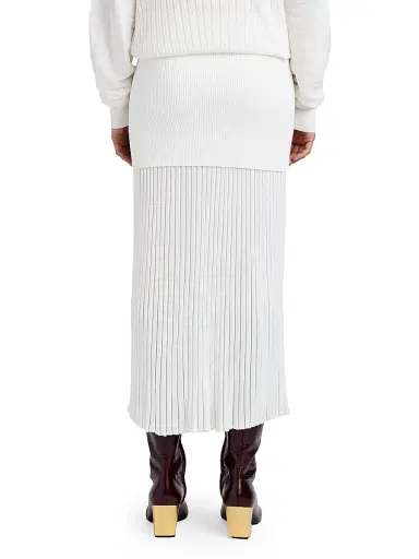 Proenza Schouler Women's Luiza Sunburst Rib Midi-Skirt | Thumbnail 4 Proenza Schouler Women's Luiza Sunburst Rib Midi-Skirt | Thumbnail 4