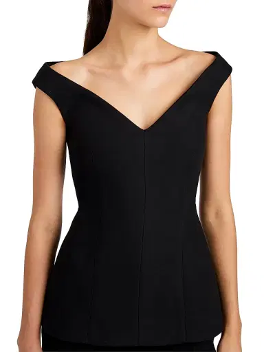 Proenza Schouler Women's Mariam Wool Scuba Top - Black - Size 12 | Thumbnail 6 Proenza Schouler Women's Mariam Wool Scuba Top - Black - Size 12 | Thumbnail 6