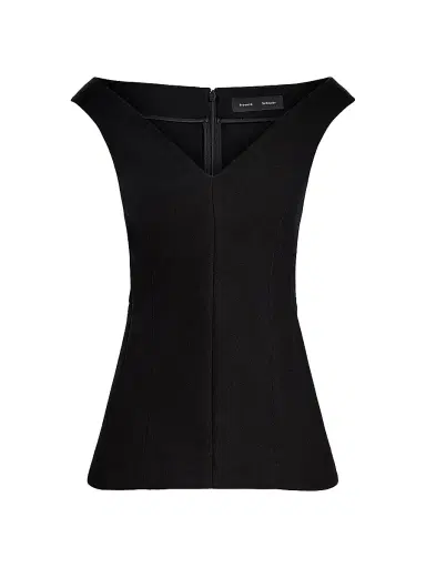 Proenza Schouler Women's Mariam Wool Scuba Top - Black - Size 12 | Thumbnail 1 Proenza Schouler Women's Mariam Wool Scuba Top - Black - Size 12 | Thumbnail 1