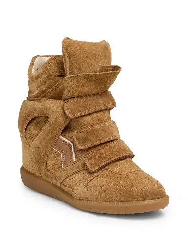 Isabel Marant Women's Bekett High-Tope Suede Wedge Sneakers | Thumbnail 2 Isabel Marant Women's Bekett High-Tope Suede Wedge Sneakers | Thumbnail 2