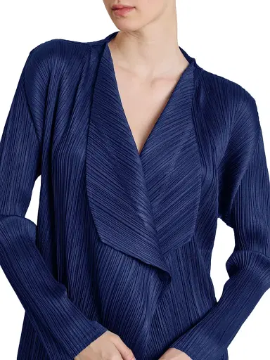 Pleats Please Issey Miyake Women's Monthly Colors: January Plissé Drape Jacket - Dark Navy - Size Small | Thumbnail 6 Pleats Please Issey Miyake Women's Monthly Colors: January Plissé Drape Jacket - Dark Navy - Size Small | Thumbnail 6