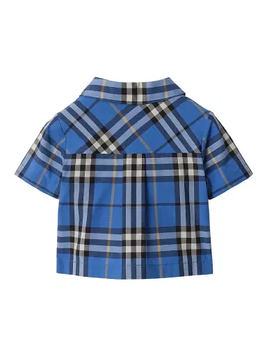 Burberry Baby Boy's Check Short-Sleeve Shirt & Short Sets - Hyacinth Blue - Size 12 Months | Thumbnail 3 Burberry Baby Boy's Check Short-Sleeve Shirt & Short Sets - Hyacinth Blue - Size 12 Months | Thumbnail 3