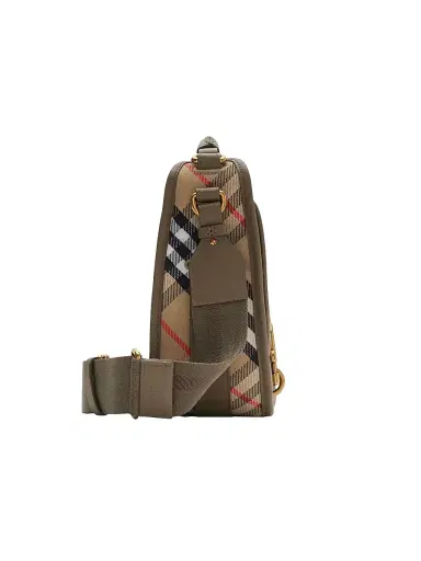 Burberry Women's B Clip Small Check Messenger Bag | Thumbnail 4 Burberry Women's B Clip Small Check Messenger Bag | Thumbnail 4