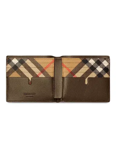 Burberry Men's EKD & Check Leather Bifold Wallet - Sand | Thumbnail 2 Burberry Men's EKD & Check Leather Bifold Wallet - Sand | Thumbnail 2