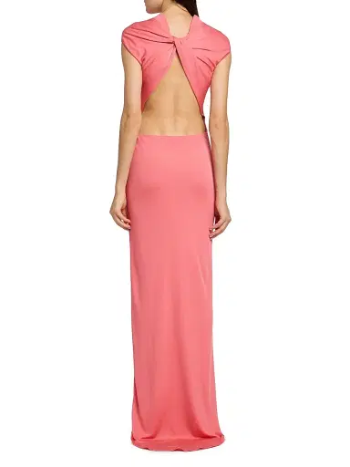 TOM FORD Women's Open-Back Crepe Jersey Gown - Coral | Thumbnail 5 TOM FORD Women's Open-Back Crepe Jersey Gown - Coral | Thumbnail 5