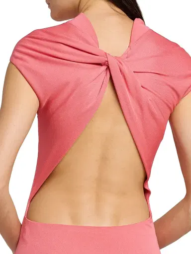TOM FORD Women's Open-Back Crepe Jersey Gown - Coral | Thumbnail 6 TOM FORD Women's Open-Back Crepe Jersey Gown - Coral | Thumbnail 6